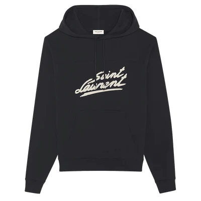 Saint Laurent 50s Signature Hoodie Black