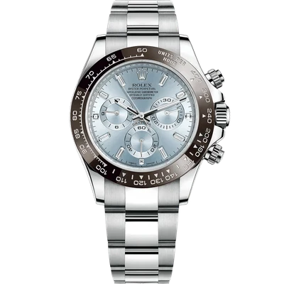 Rolex Daytona "Platona" Platinum Ice Blue Diamond Baguette Dial 40mm
