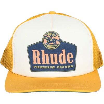 RHUDE logo-print cotton cap