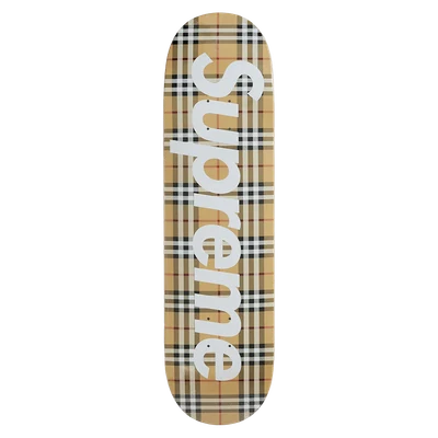 Supreme Burberry Skateboard Deck Beige