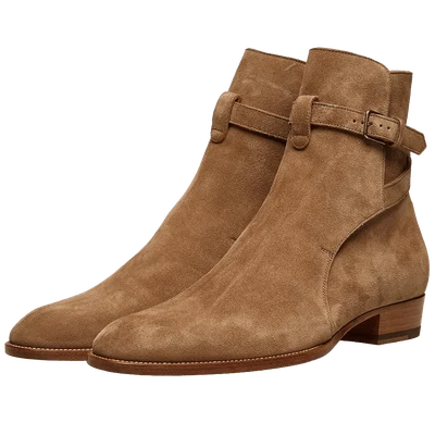 Saint Laurent Wyatt Jodhpur Boot Tobacco Suede