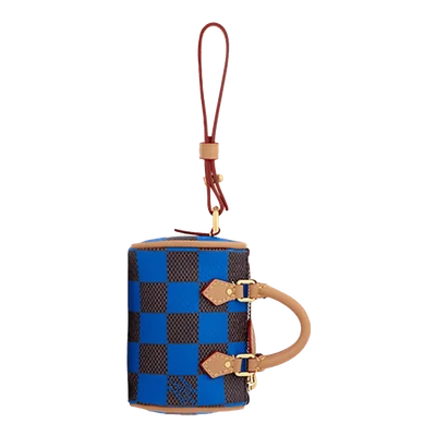Louis Vuitton Damier Pop Mini Speedy Bag Charm Blue