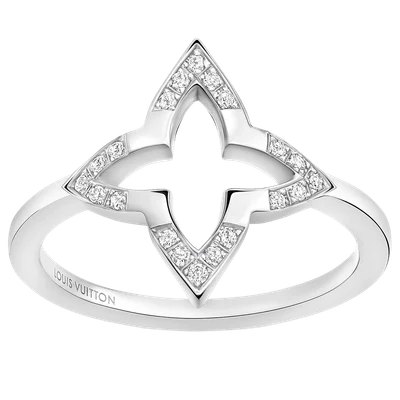 Ombre Blossom Ring, White Gold and Diamonds