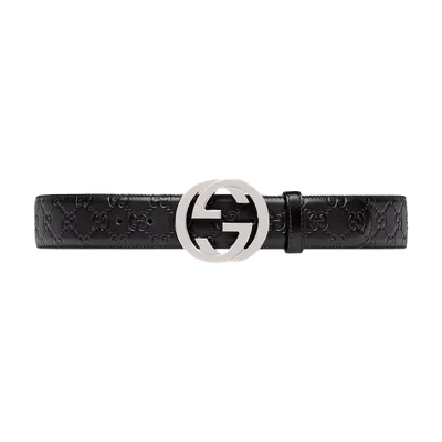 Gucci Signature Leather Belt Black