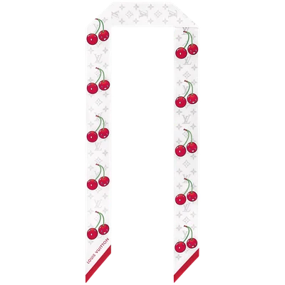 LV x TM Monogram Cherry Bandeau White