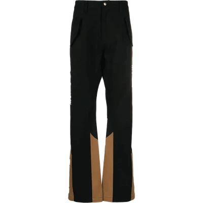 RHUDE logo-embroidered panelled trousers