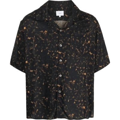 RHUDE abstract-print logo-embroidered shirt
