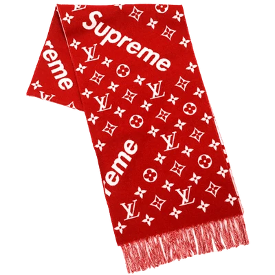 Supreme x Louis Vuitton Monogram Scarf Red
