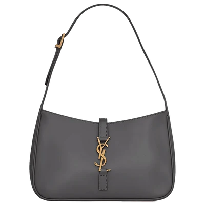 Saint Laurent Le 5 A 7 Hobo Bag In Smooth Leather Storm