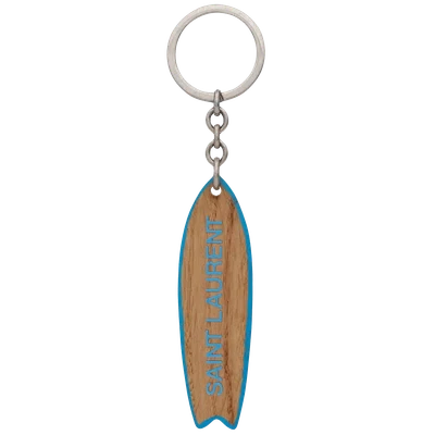 Saint Laurent wooden surfboard keyring