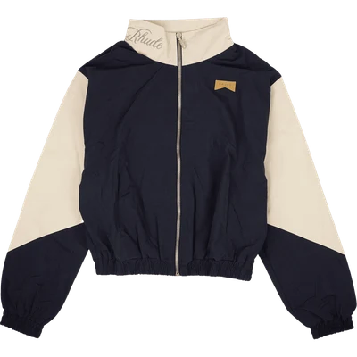 RHUDE logo-embroidered flight track jacket