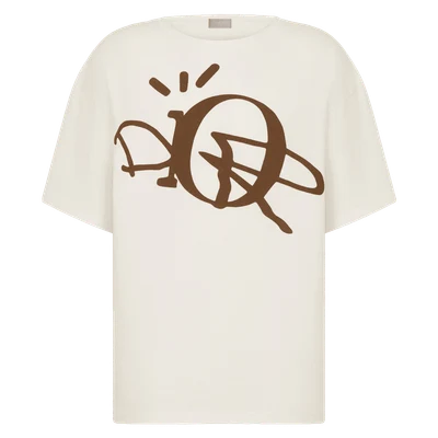 Oversized T-shirt White/Brown