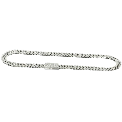Cuban Link Chain White Gold