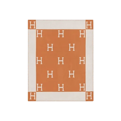 Hermes Avalon Throw BlanketEcru/Potiron