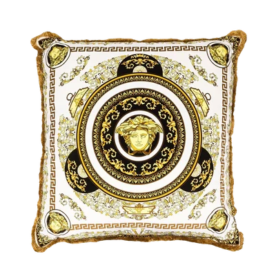 Versace Medusa-head print square cushion