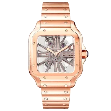 Cartier - Santos Skeleton Large - Rose Gold