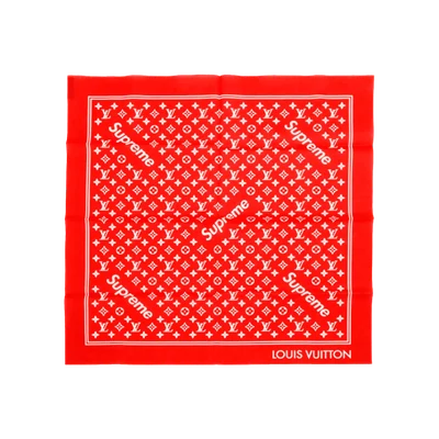 Supreme x Louis Vuitton Monogram Bandana Red