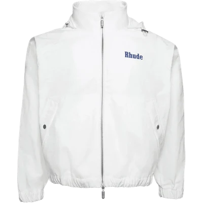RHUDE logo-print hooded track jacket