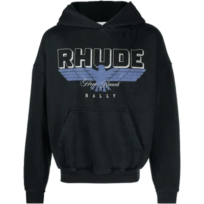 RHUDE Ranch logo-print cotton hoodie