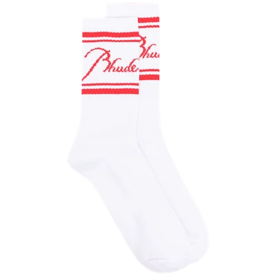 RHUDE logo-intarsia ribbed socks