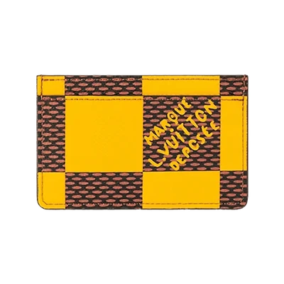 Louis Vuitton Porte Cartes Simple Damier Pop Jaune Mat