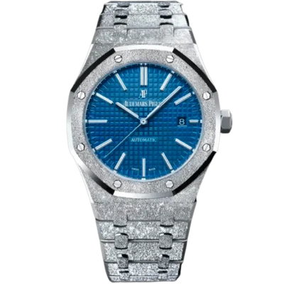 Audemars Piguet Royal Oak White Gold Frosted Royal Oak Blue Dial 41mm
