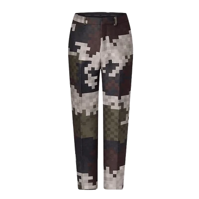 Louis Vuitton Tailored Cotton Damier Damoflage Cigarette Pants Green Damoflage Damier