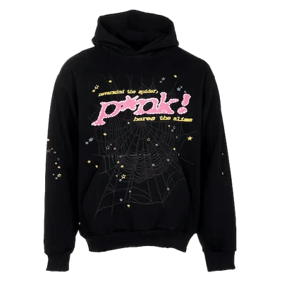 Sp5der P*NK Hoodie Black