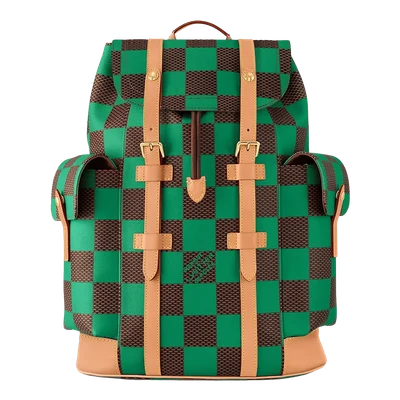 Louis Vuitton Christopher MM Backpack Damier Pop Green