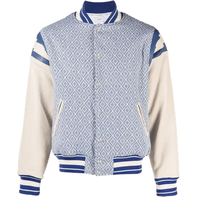 RHUDE diamond-jacquard baseball jacket