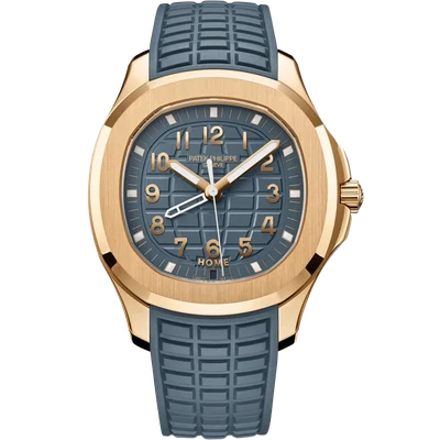 Patek Philippe Aquanaut Quartz Rose Gold Blue Dial 38mm