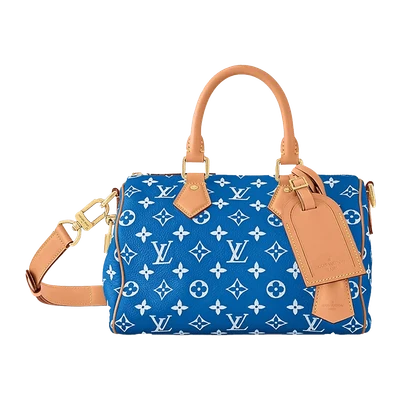 Louis Vuitton Speedy P9 Bandoulière 25 Monogram Leather Blue
