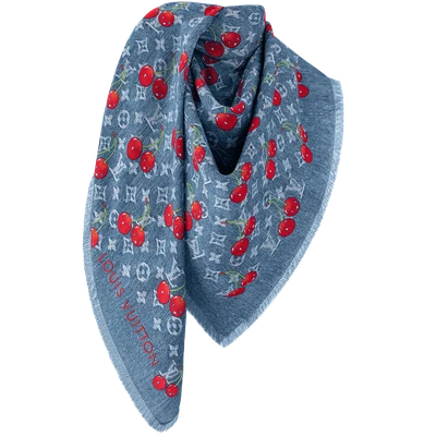 LV x TM Denim Cerise Shawl