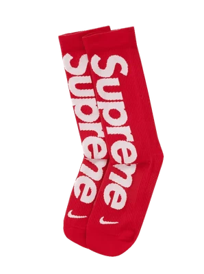 Supreme Nike Lightweight Crew Socks Red