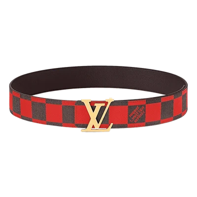 Louis Vuitton LV Initiales 40mm Reversible Belt Damier Pop Red