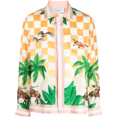 Casablanca Tennis Club silk shirt