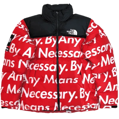 Supreme The North Face By Any Means Nuptse Jacket Red