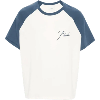 RHUDE logo-embroidered raglan T-shirt