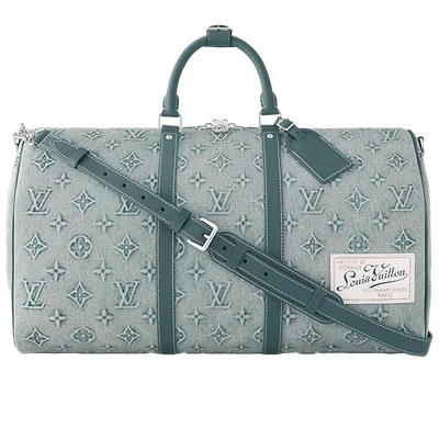 Louis Vuitton Keepall Bandouliere50 Monogram Washed Denim coated canvas