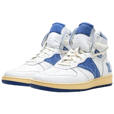 RHUDE Rhecess "White/Royal Blue" high-top sneakers