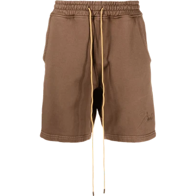 RHUDE logo-embroidered track shorts