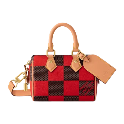 Louis Vuitton Nano Speedy Bandoulière Damier Pop Red