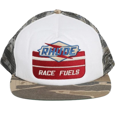 RHUDE logo-embroidered camouflage-print cap