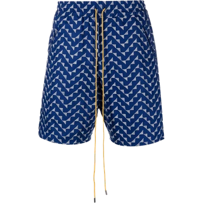 RHUDE Beachfront geometric-pattern shorts