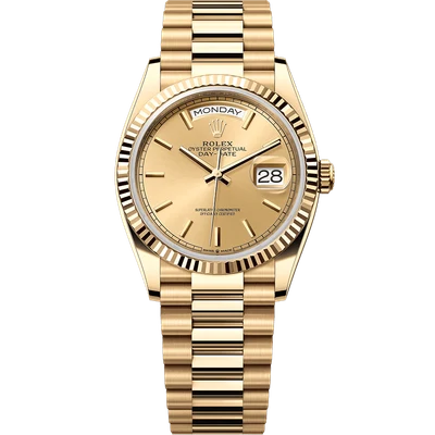 Rolex Day-Date Yellow Gold Champagne Dial 36mm