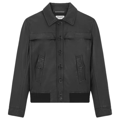 Saint Laurent buttoned lambskin jacket