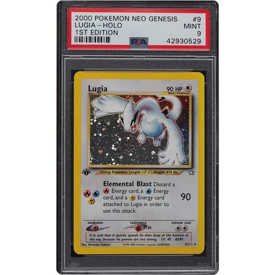 2000 Pokemon Neo Genesis 1st Edition Holo Lugia #9 PSA 9 MINT