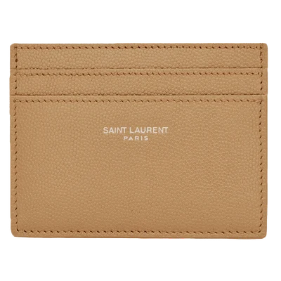 Saint Laurent engraved-logo leather cardholder