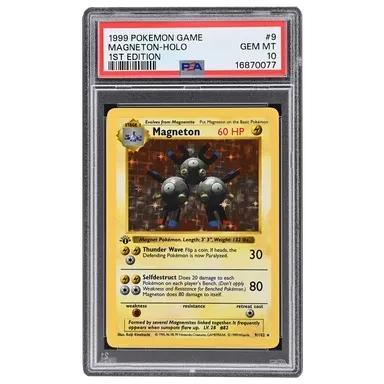 #9 Magneton-Holo #9 PSA 10 - 1999 Pokemon Game 1st Edition