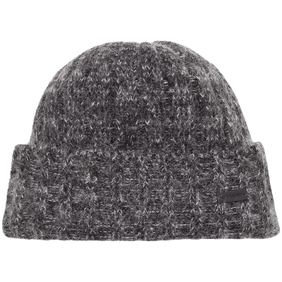 Saint Laurent logo-plaque knitted beanie